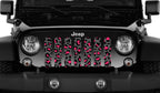 Gray and Pink Leopard Print Grille Insert