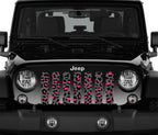 Gray and Pink Leopard Print Grille Insert