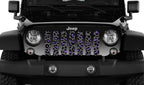 Gray and Purple Leopard Print Grille Insert