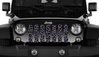Platinum Gray and Purple Leopard Print Grille Insert
