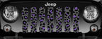 Platinum Gray and Purple Leopard Print Grille Insert