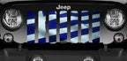 Waving Greek Flag Grille Insert