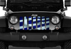 Waving Greek Flag Grille Insert