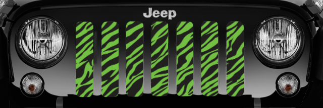 Green Zebra Print Grille Insert