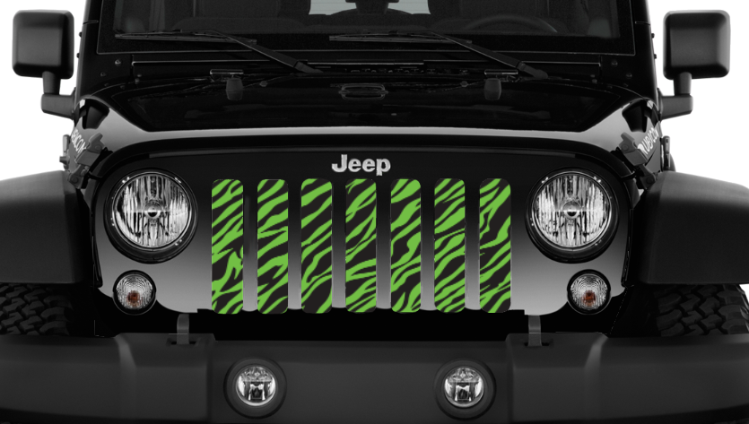 Green Zebra Print Grille Insert