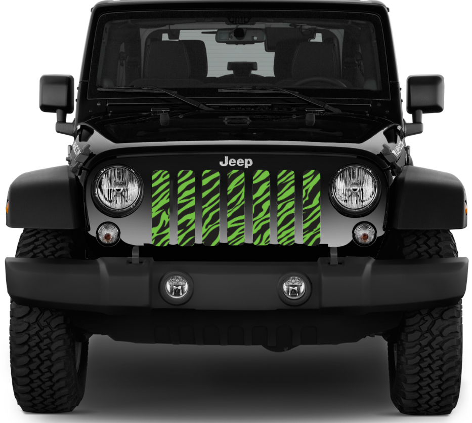 Green Zebra Print Grille Insert