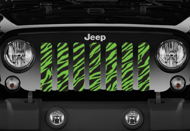 Platinum Green Zebra Print Grille Insert