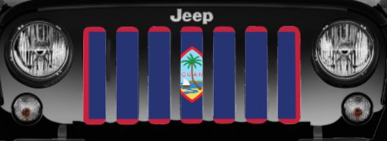 Guam Flag Grille Insert