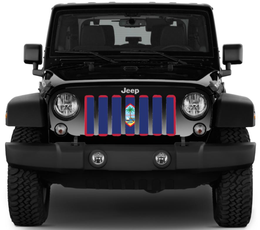 Guam Flag Grille Insert