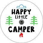 Happy Little Camper White Spare Tire Cover