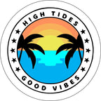 High Tides & Good Vibes White Spare Tire Cover