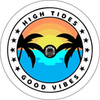 High Tides & Good Vibes White Spare Tire Cover