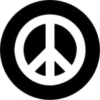 Hippie Peace Sign Black Spare Tire Cover