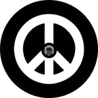 Hippie Peace Sign Black Spare Tire Cover