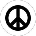 Hippie Peace Sign White Spare Tire Cover
