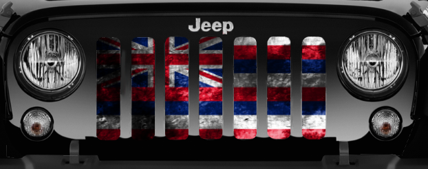 Hawaii Grunge State Flag Grille Insert
