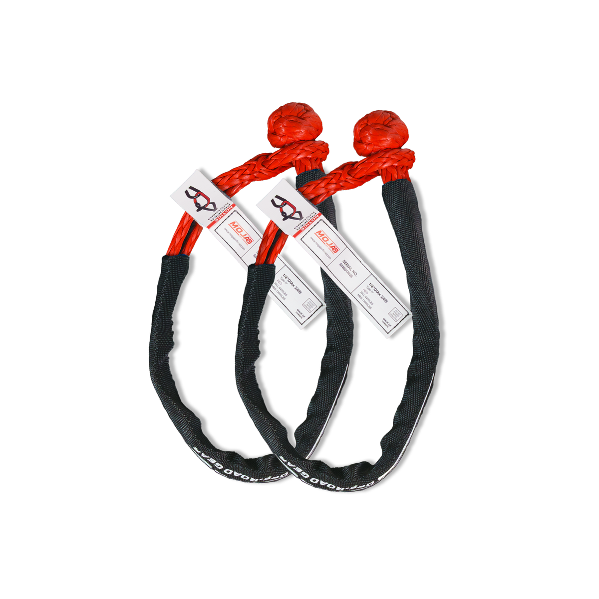 Soft Shackle 1/4'' x 24'' Set of 2 Shackles