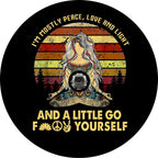 I'm Mostly Light Love Peace And A Little Black Spare Tire Cover