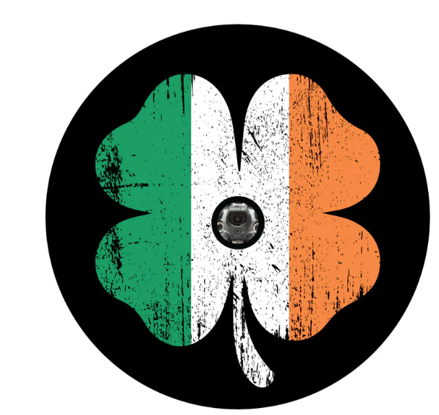 Irish Flag Shamrock Spare Tire Cover