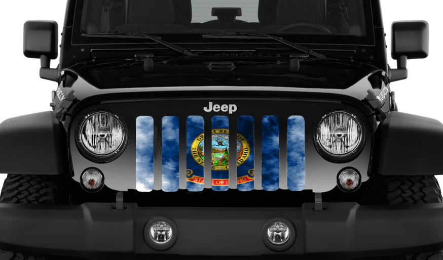 Idaho Grunge State Flag Grille Insert
