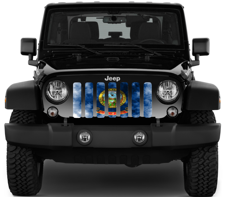 Idaho Grunge State Flag Grille Insert