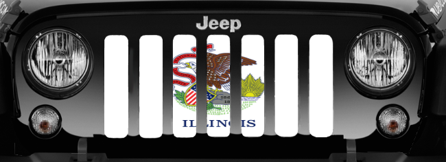 Illinois State Flag Grille Insert