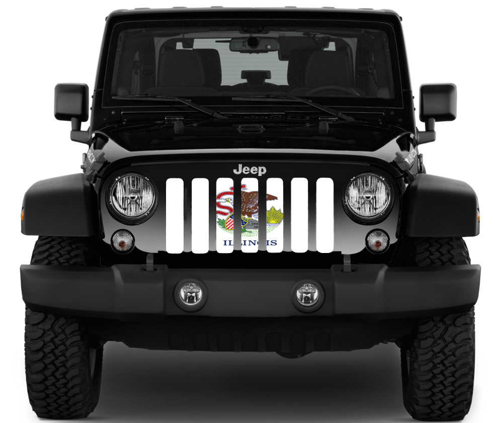Illinois State Flag Grille Insert
