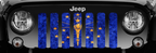 Indiana Grunge State Flag Grille Insert