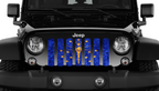 Indiana Grunge State Flag Grille Insert