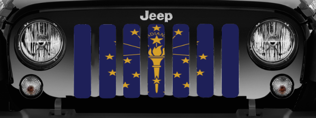 Indiana State Flag Grille Insert