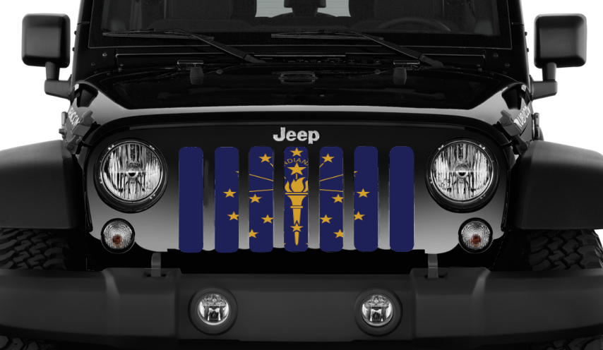 Indiana State Flag Grille Insert