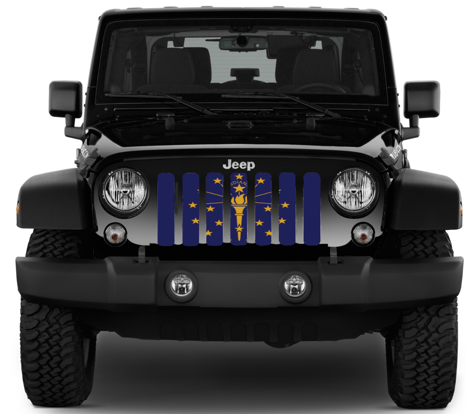 Indiana State Flag Grille Insert