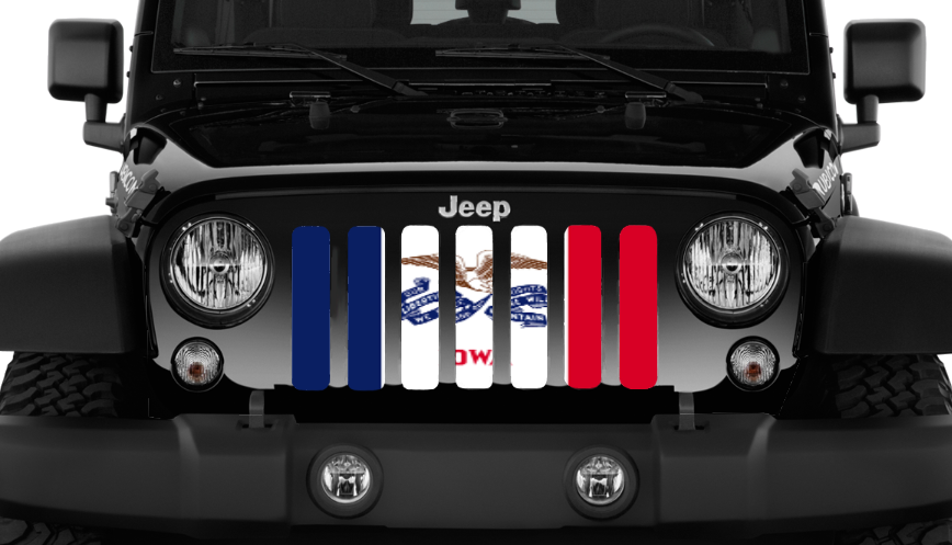 Iowa State Flag Grille Insert
