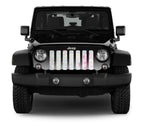 Iridescent White Pink Ribbon Grille Insert