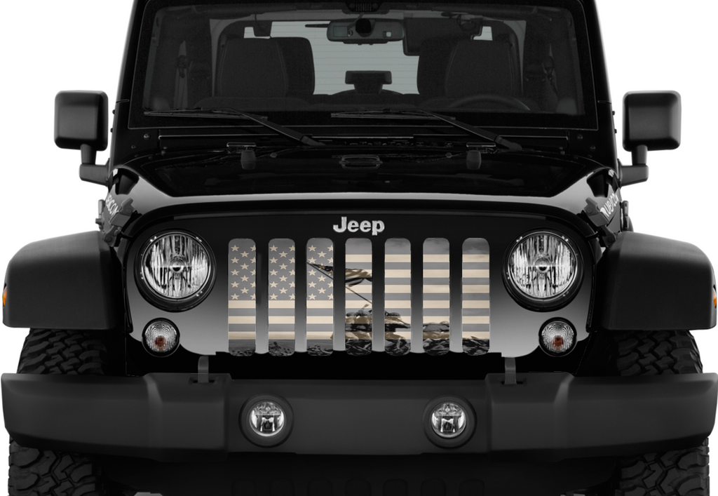 Iwo Jima American Flag Grille Insert
