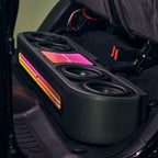 Jeep JT Gladiator Loaded Under Rear Seat Subwoofer Enclosure with 4 X 8" ZR8.2D, Leather Wrapped and Digital LED Lights | 1800 Watts RMS @ 1-Ohm