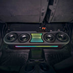 Jeep JT Gladiator Loaded Under Rear Seat Subwoofer Enclosure with 4 X 8" ZR8.2D, Leather Wrapped and Digital LED Lights | 1800 Watts RMS @ 1-Ohm