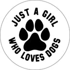 Just A Girl Who Loves Dogs White Spare Tire Cover