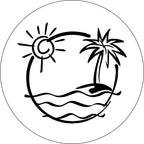 Just Beachin White Spare Tire Cover