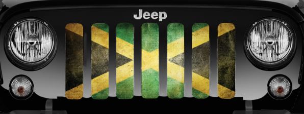 Jamaican Grunge Flag Grille Insert
