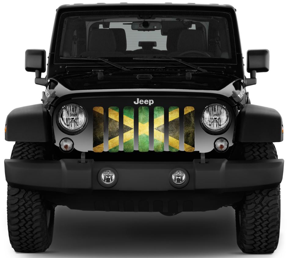 Jamaican Grunge Flag Grille Insert