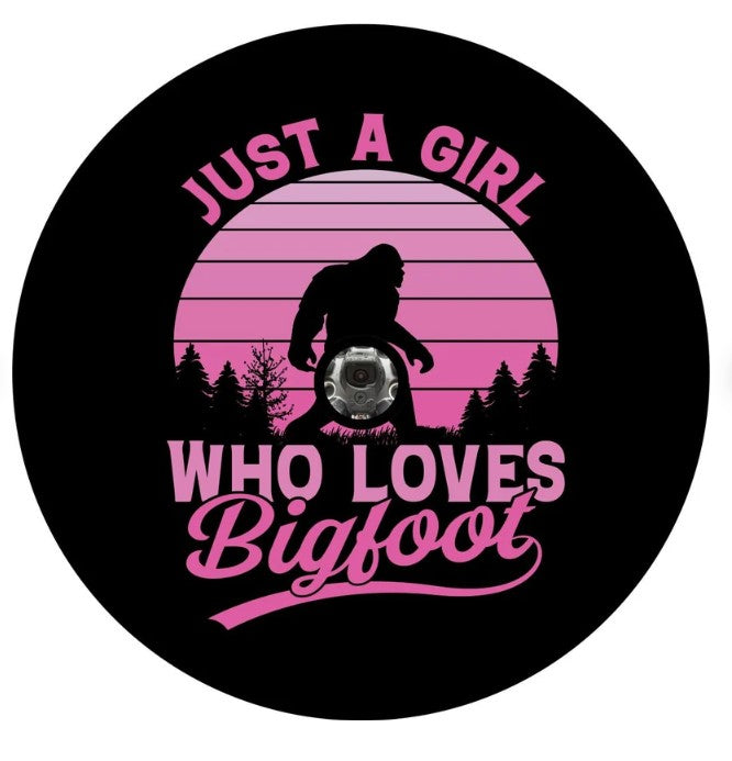 Just A Girl Who Loves Bigfoot Spare Tire Cover