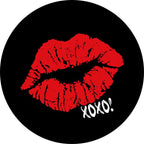 Kiss Lips XOXO Red Spare Tire Cover