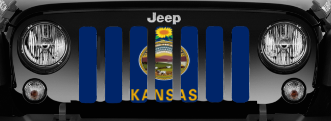 Kansas State Flag Grille Insert