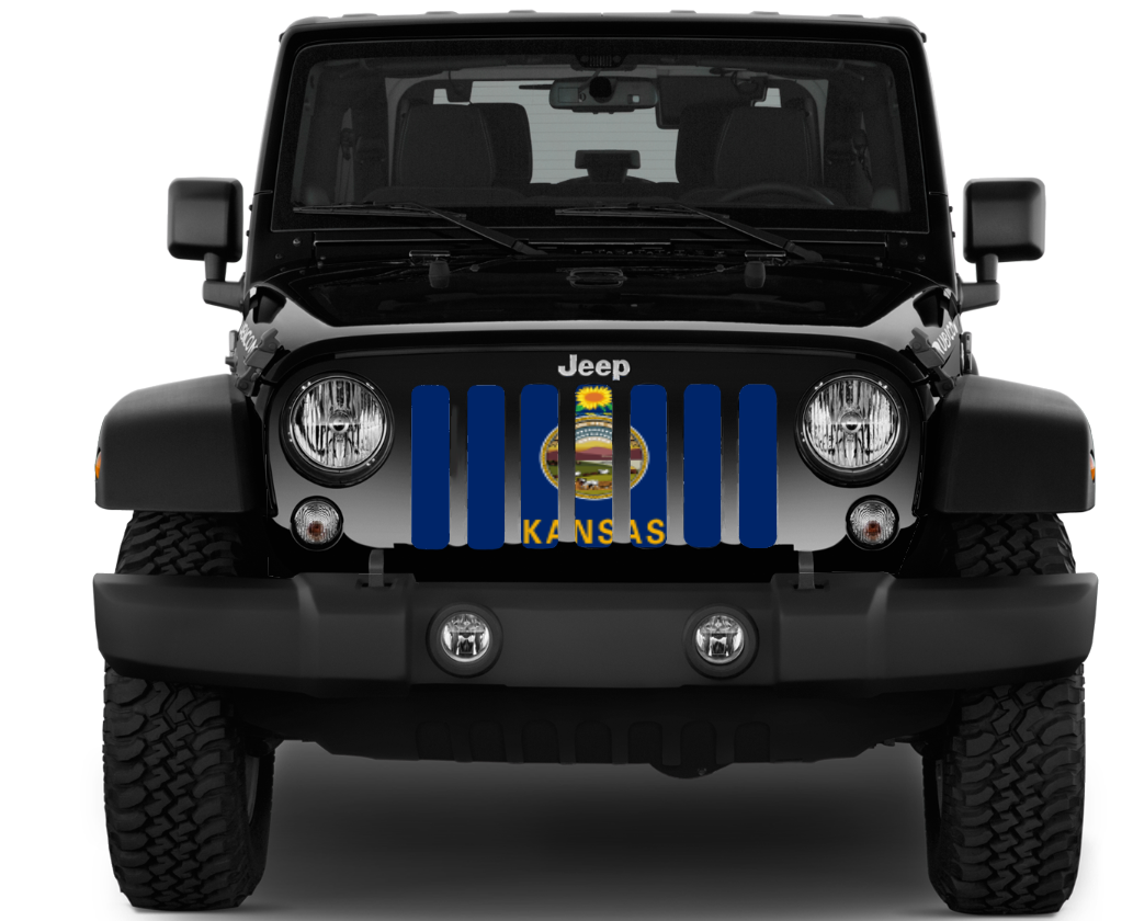 Kansas State Flag Grille Insert