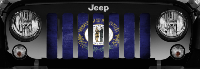 Kentucky Grunge State Flag Grille Insert