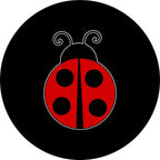 Lady Bug Black Spare Tire Cover