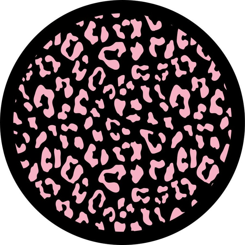 Leopard Print Baby Pink Spare Tire Cover
