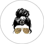 Leopard Cheetah Print Girl Sunglasses White Spare Tire Cover