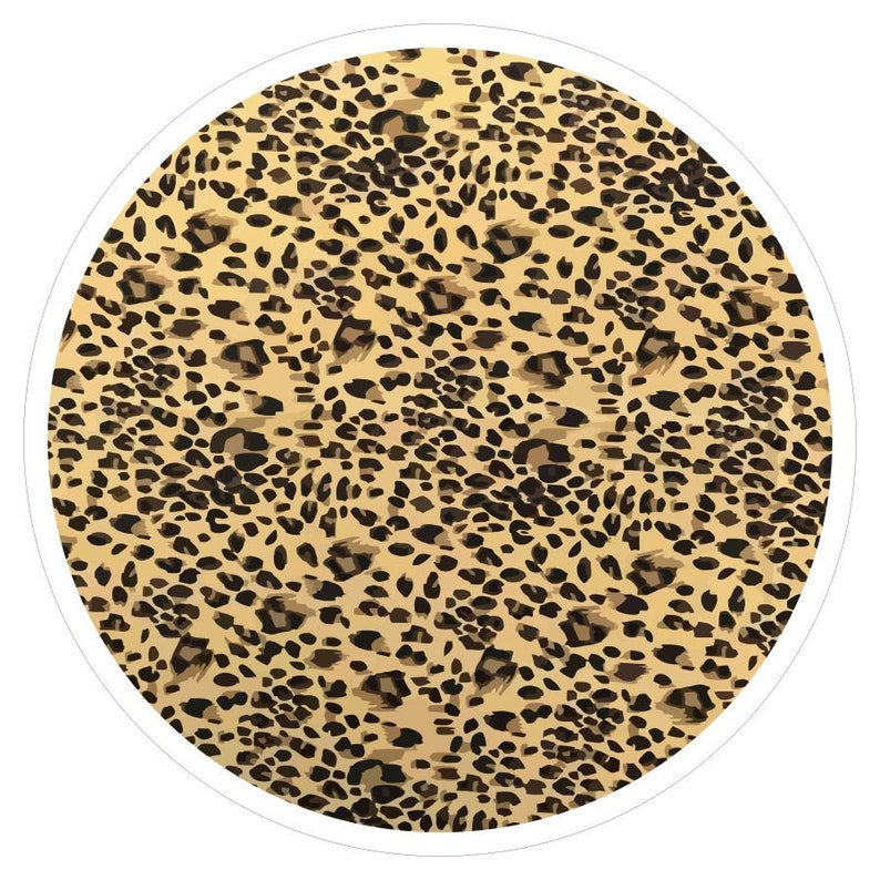 Leopard Cheetah Print Spots Standard White Rim Spare Tire Cover